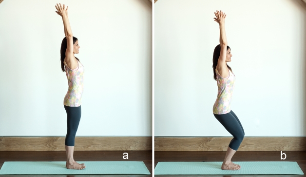 mountain-pose-chair-pose-flow - benefits of yoga