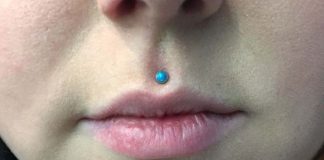 Lip piercing