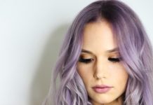 girl is purple hair color