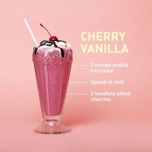 chery vanilla milkshake recipe