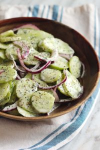 cucumber salad with Greek yogurt