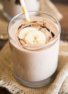 Chocolate peanut butter banana smoothie