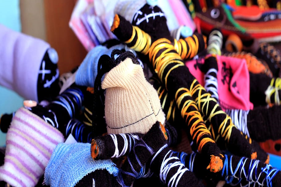 Colorful Black magic dolls