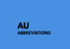 What Does AU Mean?
