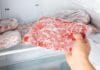 ice crystals on frozen meat