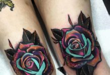 knee tattoos for men