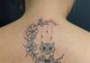 Simple owl tattoo