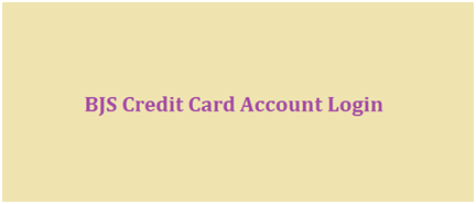 BJS Credit Card Login