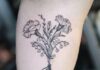 november birth flower bouquet tattoo ideas