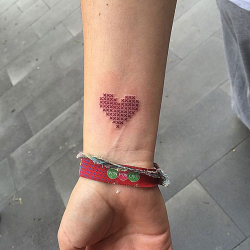 Discover 84 heart tattoo with writing  thtantai2