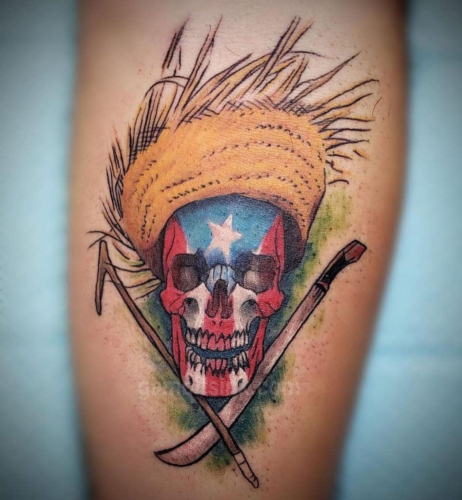 Tattoo uploaded by Ricardo Mesa  Puerto Rico Taina warrior Puerto Rican  flag hibiscus  Tattoodo