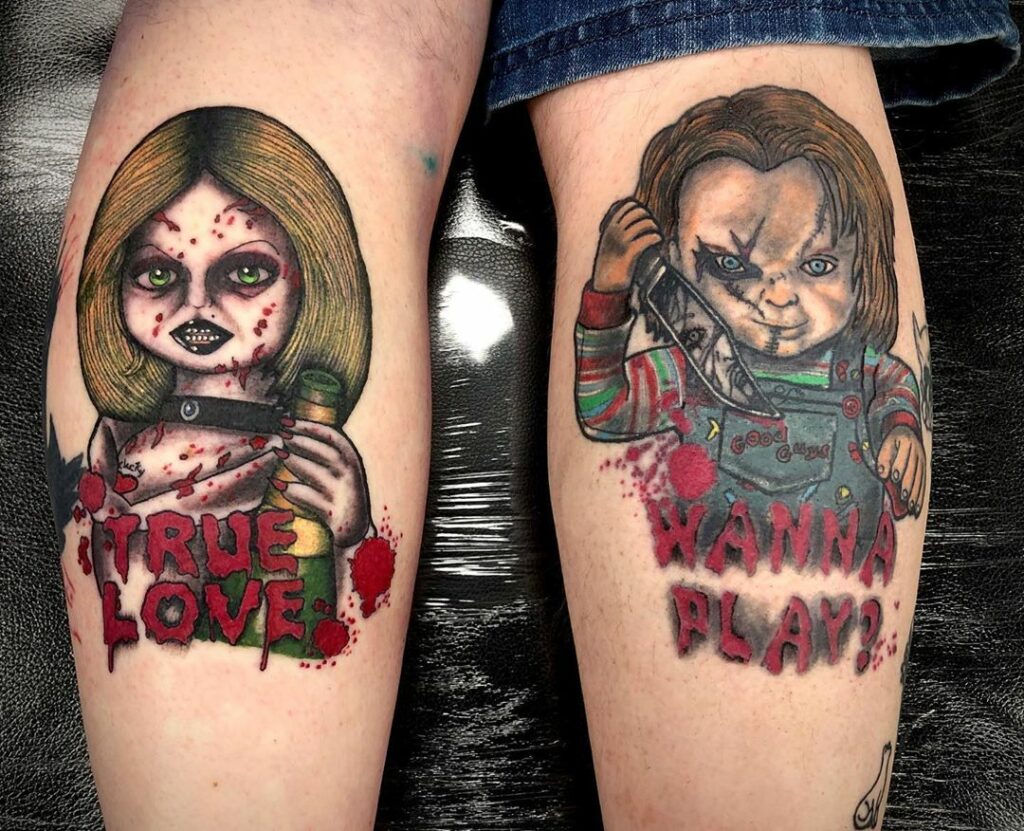 LAZY DUO Temporary Tattoo Sticker Halloween Chucky Play Movie Scary Ghost  Horror  Shop LAZY DUO TATTOO Temporary Tattoos  Pinkoi