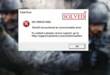 Dev Error 6068