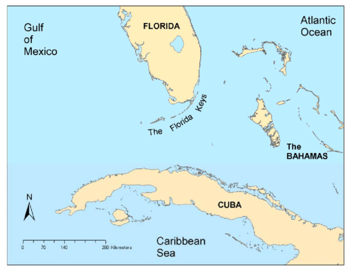 HOW FAR IS CUBA FROM FLORIDA?