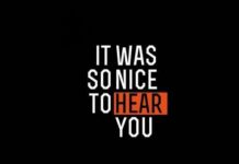 nice to hear from you