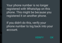 WhatsApp Phone Number Suspended