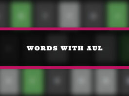 Five letter words with aul in the middle