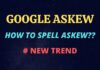 The Google joke "How To Spell Askew"