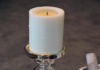 silver candle holder