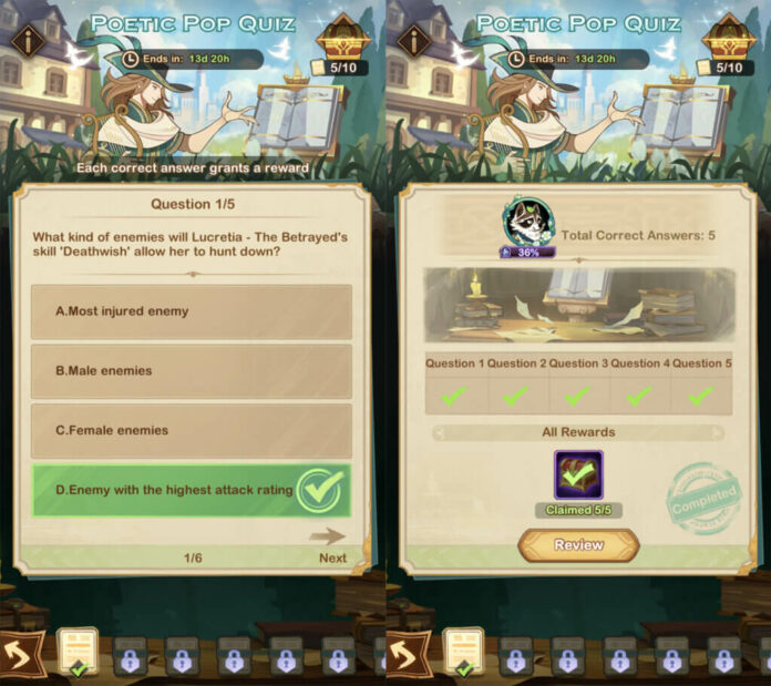 Answers Of Afk Arena Poetic Pop Quiz A Best Fashion