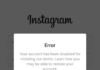 2022 DISABLED INSTAGRAM ACCOUNT
