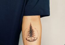 PINE TREE TATTOO