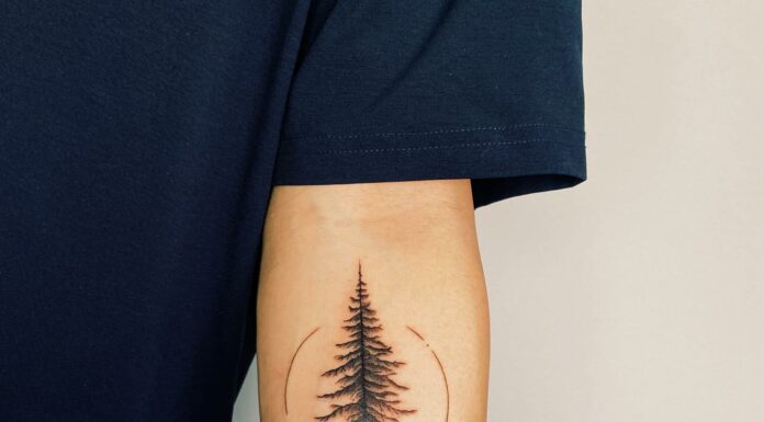 PINE TREE TATTOO