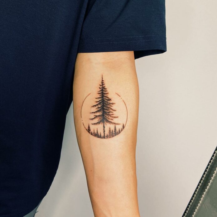 PINE TREE TATTOO