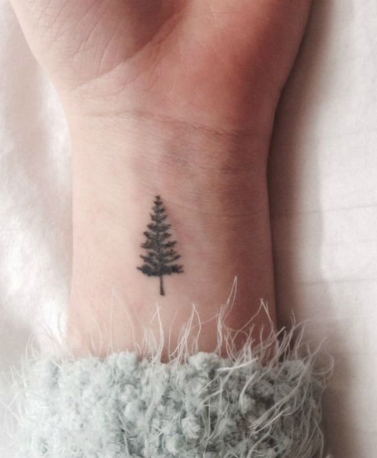 Small Pine Tree Tattoo