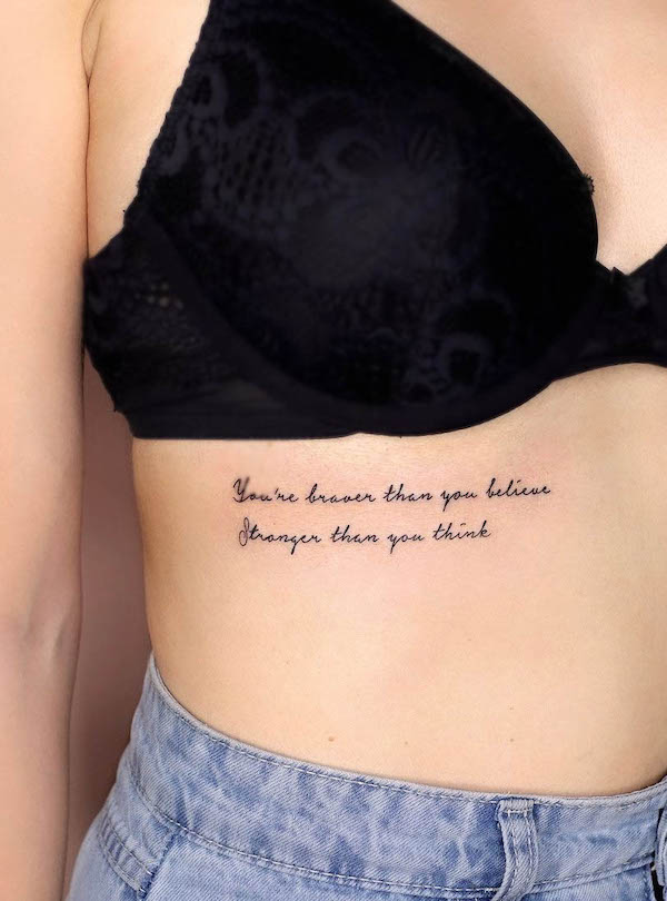 Quotations for tattoos under the breast 