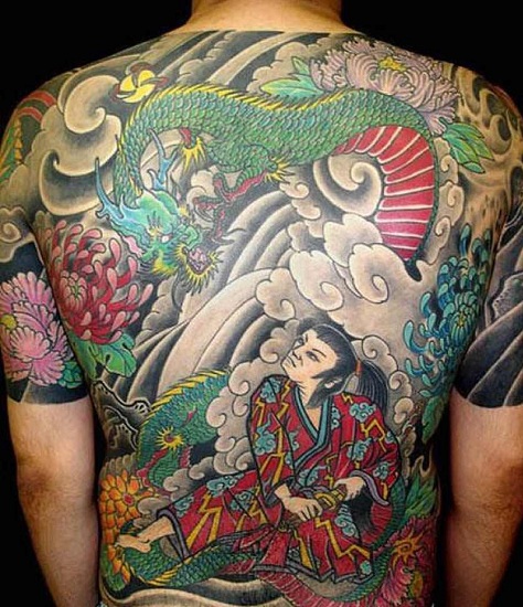 Yakuza back tattoo sleeves 
