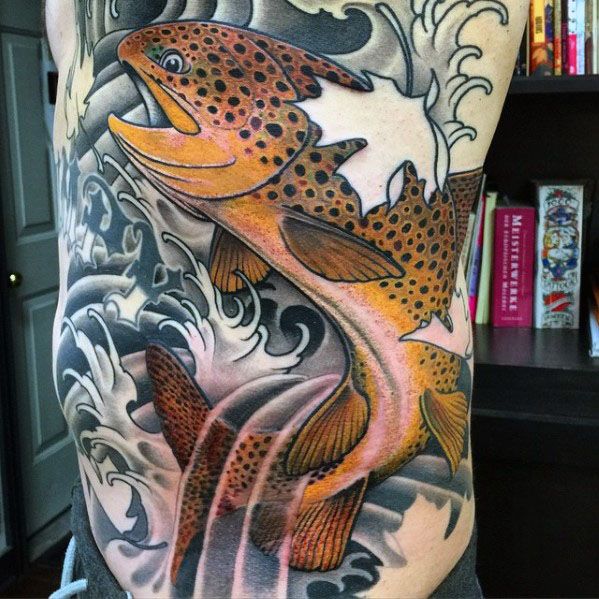 Koi trout Japanese tattoos