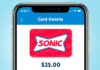 SONIC GIFT CARD BALANCE