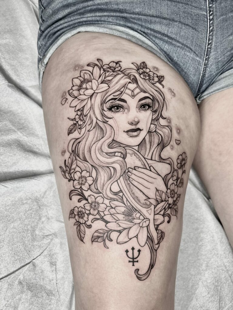 Tribal tattoo of Persephone