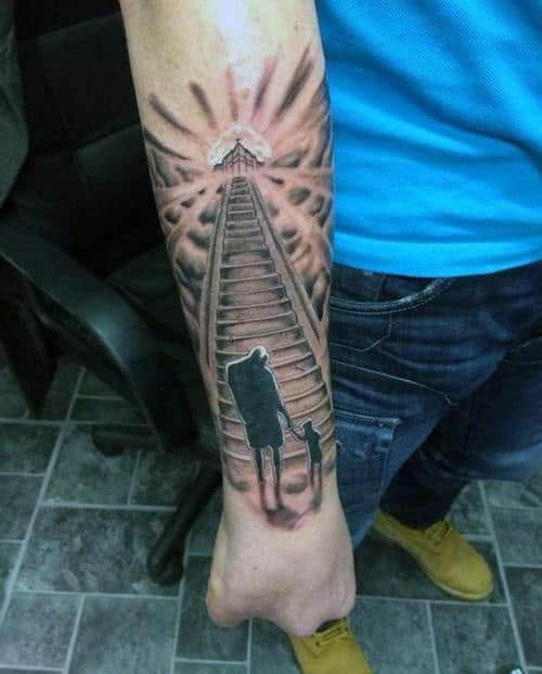 Forearm Stairway To Heaven Tattoo