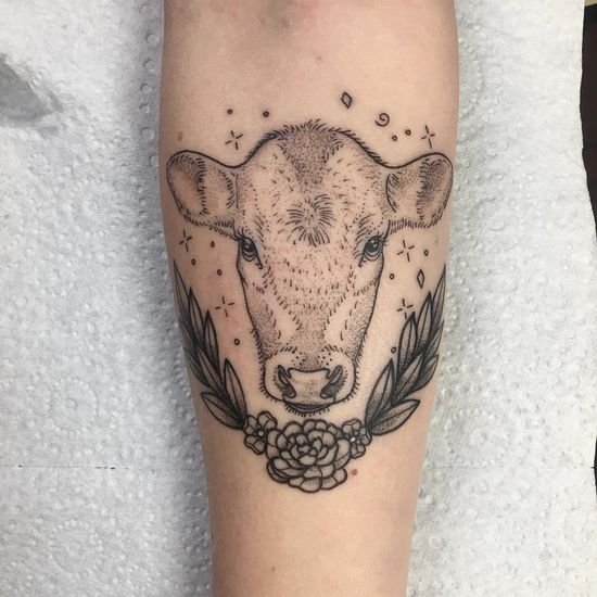 tattoo of cow