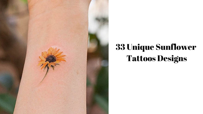 unique sunflower tattoo design